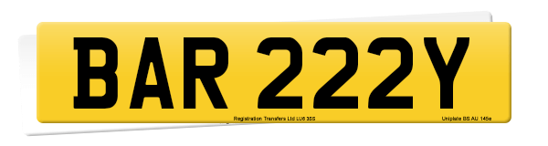Registration number BAR 222Y